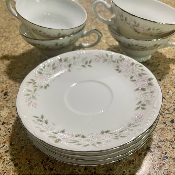 ☕️ Sheffield Fine China 4 Cups & Saucers - Picture 8 of 12